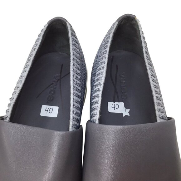 Vince Ward Gray NWOB Platform Slip On Loafers Sneakers 40 10 Knit Stretch - Picture 8 of 9